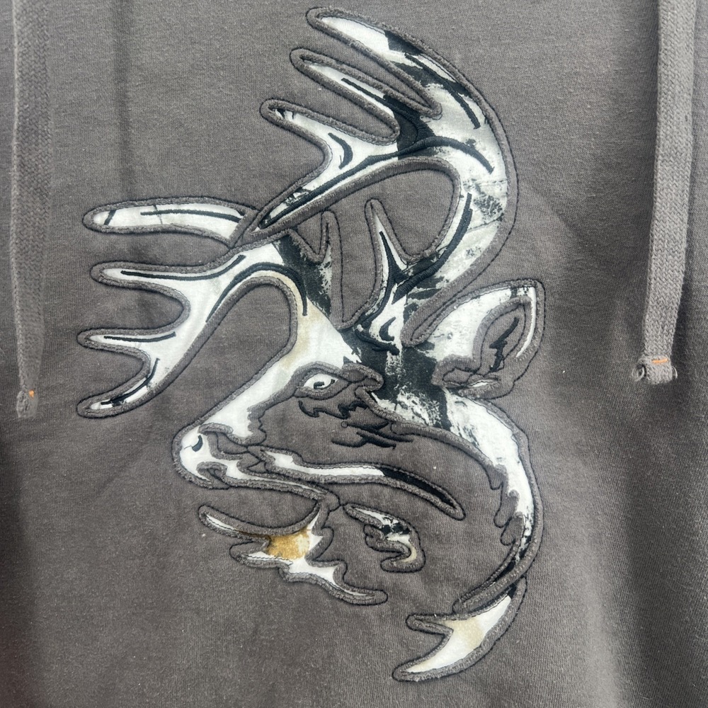 Legendary Whitetails Men's Sweater Hoodie Dear Hunting Style Pockets Gray Size L - Picture 3 of 9